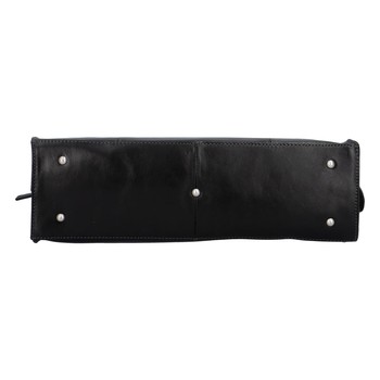 Dámska kožená kabelka cez plece čierna - Katana Frankye