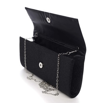 Dámska trblietavá listová kabelka čierna - Michelle Moon D939