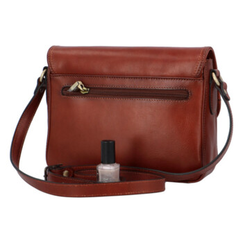 Dámska kožená crossbody kabelka hnedá - Katana Jennifer