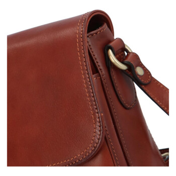 Dámska kožená crossbody kabelka hnedá - Katana Jennifer