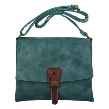 Dámska crossbody kabelka zelenomodrá - Paolo Bags Jostein