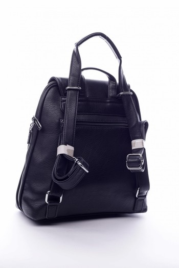 Dámsky mestský batoh kabelka čierny - Silvia Rosa Polan