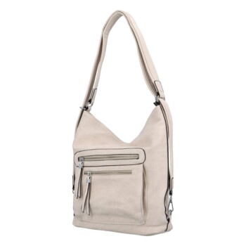 Dámska kabelka batoh svetlo béžová - Romina Jaylyn