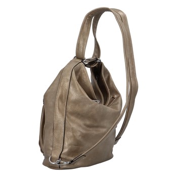 Dámska kabelka batoh bronzovo strieborná - Romina Jaylyn