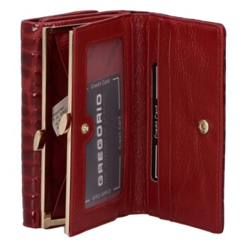 Dámska kožená peňaženka tmavo červená - Gregorio Olivia