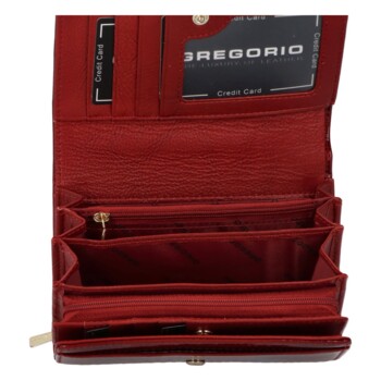 Dámska kožená peňaženka červená - Gregorio Zairax