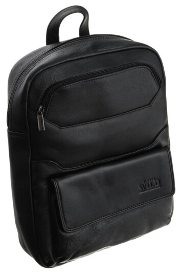Pánsky kožený batoh čierny - Wild Ronel