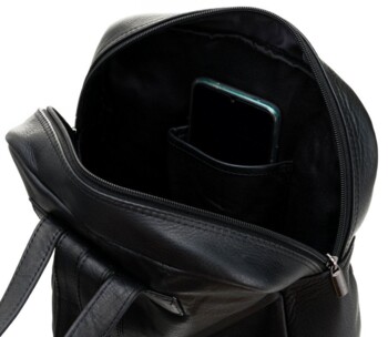 Pánsky kožený batoh čierny - Wild Ronel