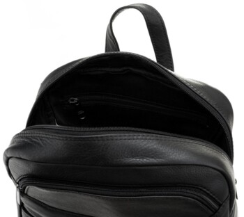 Pánsky kožený batoh čierny - Wild Ronel