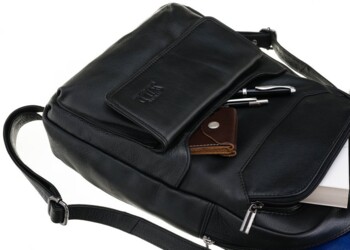 Pánsky kožený batoh čierny - Wild Ronel