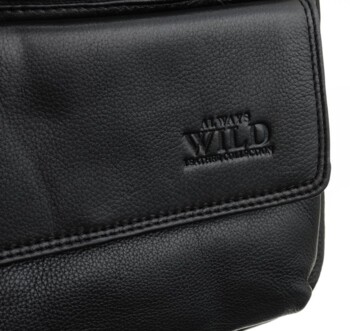 Pánsky kožený batoh čierny - Wild Ronel