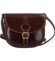 Dámska kožená crossbody kabelka tmavohnedá - ItalY Isabella