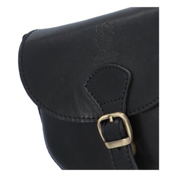 Dámska kožená crossbody kabelka čierna - ItalY Isabella