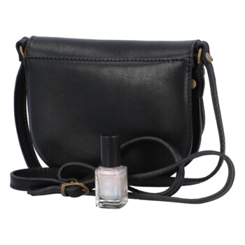 Dámska kožená crossbody kabelka čierna - ItalY Isabella