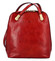 Dámsky kožený batoh kabelka červený - Katana Bernardina