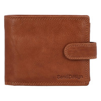 Pánska kožená peňaženka svetlo hnedá - SendiDesign Maty New
