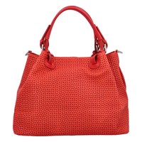 Originálna dámska kožená kabelka červená - Delami Katriel