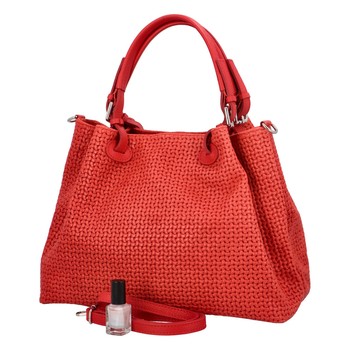 Originálna dámska kožená kabelka červená - Delami Katriel