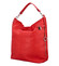 Veľká kožená dámska kabelka červená - ItalY Celinda Mat
