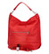 Veľká kožená dámska kabelka červená - ItalY Celinda Mat