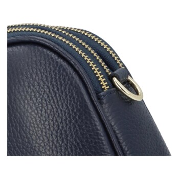 Dámska kožená crossbody kabelka tmavomodrá - ItalY Prianna G