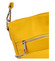 Dámska kožená kabelka cez plece žltá - Delami Jody