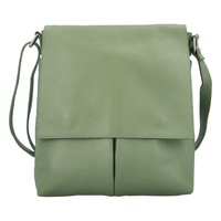 Dámska kožená kabelka bledo zelená - ItalY Ellie