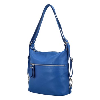 Dámska kožená kabelka batoh kráľovsky modrá - ItalY Nadinea