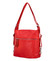 Dámska kožená kabelka batoh červená - ItalY Nadinea