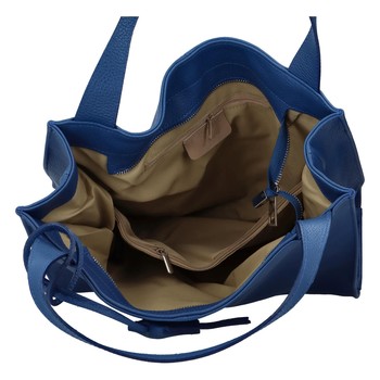 Dámska kožená kabelka kráľovsky modrá - ItalY Methy