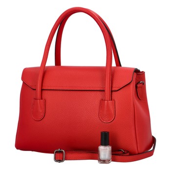 Dámska kožená kabelka červená - Delami Gabriele