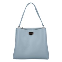 Luxusná dámska kožená kabelka svetlo modrá - ItalY Lucy