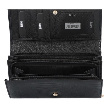 Luxusná dámska kožená peňaženka čierna - Ellini Ferity