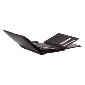 Pánska kožená peňaženka tmavo hnedá - Diviley Earl