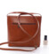 Dámska kožená crossbody kabelka camel - Delami Vera Pelle Aneta