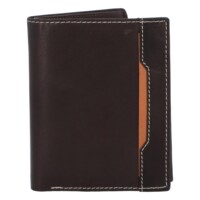 Pánska kožená peňaženka tmavo hnedá - Diviley Cuong