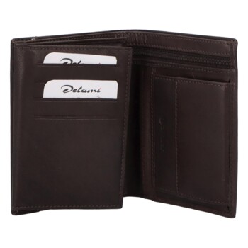 Pánska kožená peňaženka tmavo hnedá - Diviley Cuong