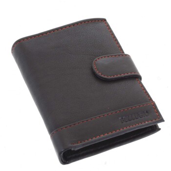 Pánska kožená peňaženka čierno/červená- Bellugio Ernesto