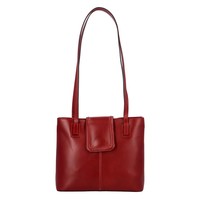 Dámska kožená kabelka cez plece tmavočervená - ItalY Yurama