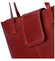 Dámska kožená kabelka cez plece tmavočervená - ItalY Yurama