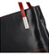 Dámska kožená kabelka cez plece čierna - ItalY Ylumina Red