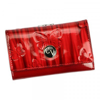 Dámska polokožená lakovaná peňaženka červená - Cavaldi H23DBF