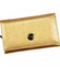 Dámska kožená peňaženka lakovaná zlatá - Cavaldi H291