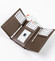 Dámska kožená peňaženka lakovaná pieskovo sivá - Cavaldi H291