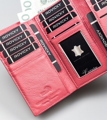 Jedinečná dámska lakovaná kožená peňaženka svetlo ružová - Lorenti 55020SH