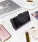 Dámska polokožená lakovaná peňaženka čierna - Cavaldi H23SH