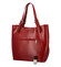 Dámska kožená kabelka cez plece tmavočervená - Delami Ketris