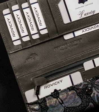 Elegantná kožená peňaženka sivá - Lorenti 037NBF