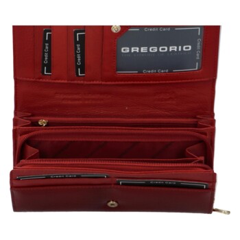 Dámska kožená peňaženka červená - Gregorio Orvania