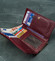 Dámska kožená lakovaná peňaženka tmavočervená - Lorenti 5FTN